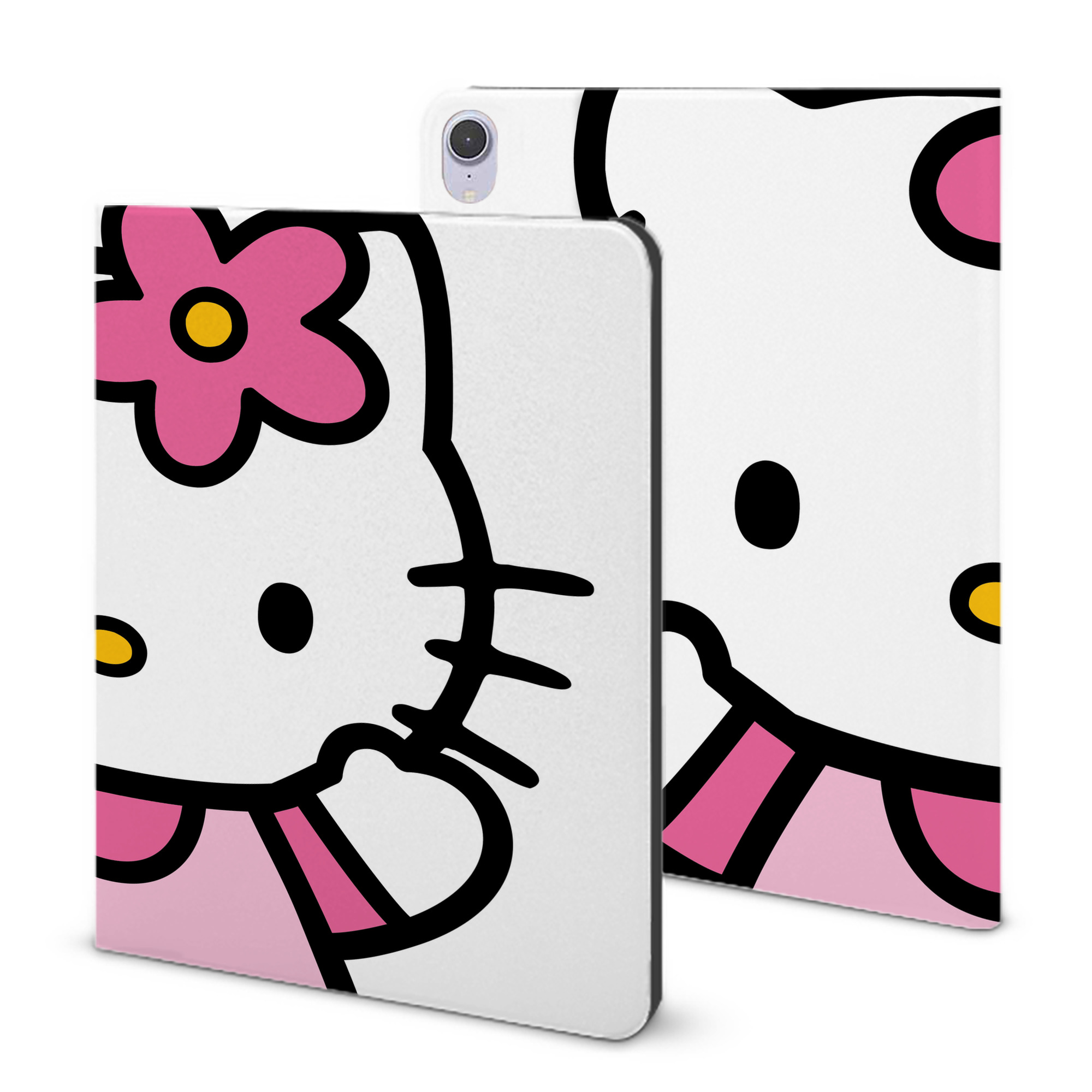 （画像用） Hello Kitty ハローキティ IPad ケース ブック型 PUレザー TPU 耐衝撃 軽量 薄型 ペン収納なし 全面保護 IPad 各モデル対応